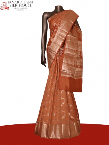 Exclusive Meenakari Pure Moonga Tussar Silk Saree